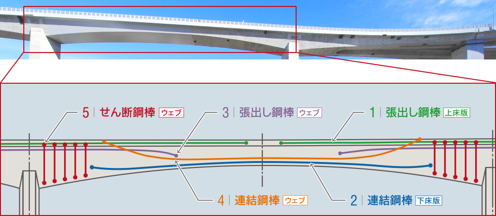 岡谷高架橋ではPC鋼材に関する配置タイプ別の詳細調査の結果、一部でPCグラウトの充填不足が確認されています。