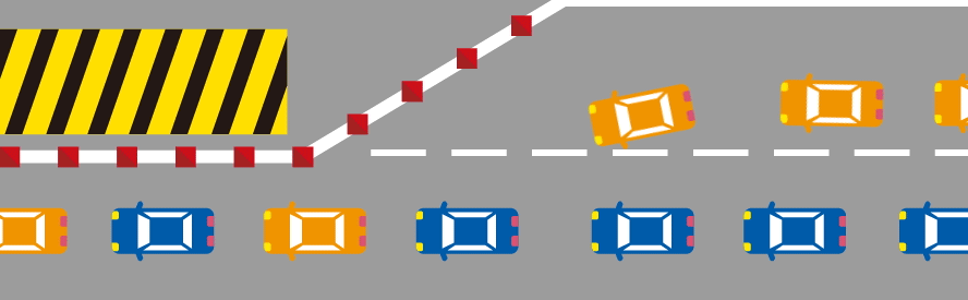 早めの車線変更のお願い