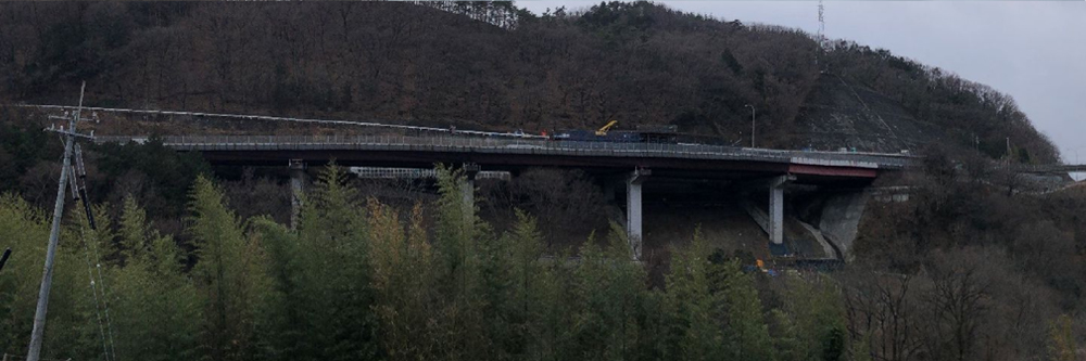 祝橋（上下線）の橋梁全景